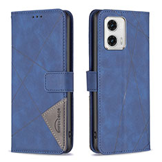 Custodia Portafoglio In Pelle Cover con Supporto B08F per Motorola Moto G73 5G Blu