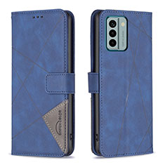 Custodia Portafoglio In Pelle Cover con Supporto B08F per Nokia G22 Blu