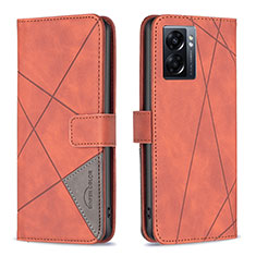 Custodia Portafoglio In Pelle Cover con Supporto B08F per OnePlus Nord N300 5G Arancione