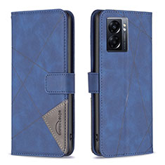 Custodia Portafoglio In Pelle Cover con Supporto B08F per Realme Narzo 50 5G Blu