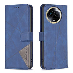 Custodia Portafoglio In Pelle Cover con Supporto B08F per Realme V50s 5G Blu