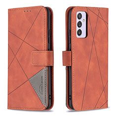 Custodia Portafoglio In Pelle Cover con Supporto B08F per Samsung Galaxy A24 4G Arancione