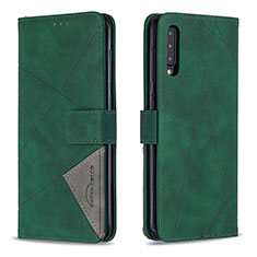 Custodia Portafoglio In Pelle Cover con Supporto B08F per Samsung Galaxy A30S Verde