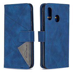 Custodia Portafoglio In Pelle Cover con Supporto B08F per Samsung Galaxy A40 Blu
