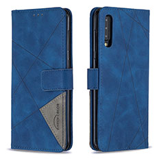 Custodia Portafoglio In Pelle Cover con Supporto B08F per Samsung Galaxy A50 Blu
