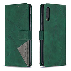 Custodia Portafoglio In Pelle Cover con Supporto B08F per Samsung Galaxy A50 Verde