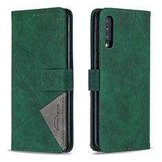 Custodia Portafoglio In Pelle Cover con Supporto B08F per Samsung Galaxy A50S Verde