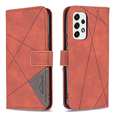 Custodia Portafoglio In Pelle Cover con Supporto B08F per Samsung Galaxy A53 5G Arancione