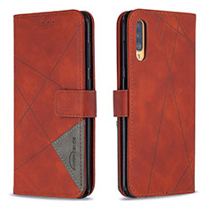 Custodia Portafoglio In Pelle Cover con Supporto B08F per Samsung Galaxy A70 Arancione