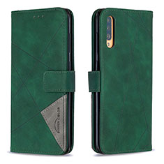 Custodia Portafoglio In Pelle Cover con Supporto B08F per Samsung Galaxy A70S Verde