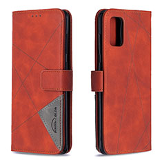 Custodia Portafoglio In Pelle Cover con Supporto B08F per Samsung Galaxy A71 4G A715 Arancione