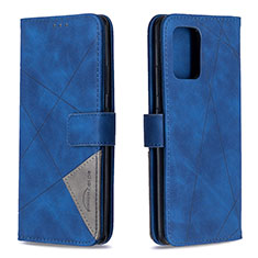 Custodia Portafoglio In Pelle Cover con Supporto B08F per Samsung Galaxy A91 Blu