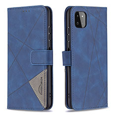 Custodia Portafoglio In Pelle Cover con Supporto B08F per Samsung Galaxy F42 5G Blu