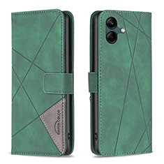 Custodia Portafoglio In Pelle Cover con Supporto B08F per Samsung Galaxy M04 Verde
