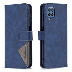 Custodia Portafoglio In Pelle Cover con Supporto B08F per Samsung Galaxy M32 4G Blu