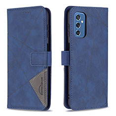 Custodia Portafoglio In Pelle Cover con Supporto B08F per Samsung Galaxy M52 5G Blu