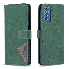 Custodia Portafoglio In Pelle Cover con Supporto B08F per Samsung Galaxy M52 5G Verde