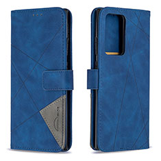 Custodia Portafoglio In Pelle Cover con Supporto B08F per Samsung Galaxy Note 20 Ultra 5G Blu