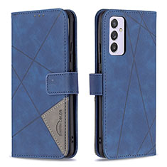 Custodia Portafoglio In Pelle Cover con Supporto B08F per Samsung Galaxy Quantum2 5G Blu
