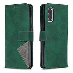 Custodia Portafoglio In Pelle Cover con Supporto B08F per Samsung Galaxy S20 5G Verde