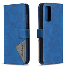 Custodia Portafoglio In Pelle Cover con Supporto B08F per Samsung Galaxy S20 FE (2022) 5G Blu
