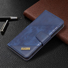 Custodia Portafoglio In Pelle Cover con Supporto B08F per Samsung Galaxy S21 5G Blu