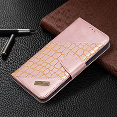 Custodia Portafoglio In Pelle Cover con Supporto B08F per Samsung Galaxy S21 Plus 5G Rosa