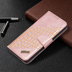 Custodia Portafoglio In Pelle Cover con Supporto B08F per Samsung Galaxy S21 Ultra 5G Rosa