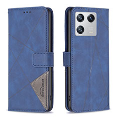 Custodia Portafoglio In Pelle Cover con Supporto B08F per Xiaomi Mi 13 5G Blu