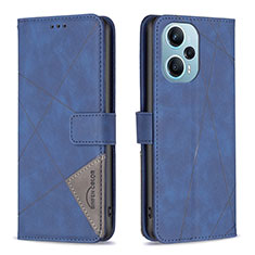 Custodia Portafoglio In Pelle Cover con Supporto B08F per Xiaomi Poco F5 5G Blu