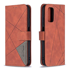 Custodia Portafoglio In Pelle Cover con Supporto B08F per Xiaomi Poco M3 Arancione