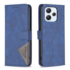 Custodia Portafoglio In Pelle Cover con Supporto B08F per Xiaomi Redmi 12 4G Blu