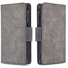 Custodia Portafoglio In Pelle Cover con Supporto B09F per Samsung Galaxy Note 20 5G Grigio