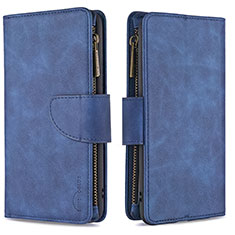 Custodia Portafoglio In Pelle Cover con Supporto B09F per Samsung Galaxy Note 20 Ultra 5G Blu