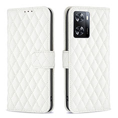 Custodia Portafoglio In Pelle Cover con Supporto B11F per OnePlus Nord N20 SE Bianco