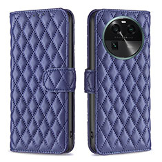 Custodia Portafoglio In Pelle Cover con Supporto B11F per Oppo Find X6 5G Blu
