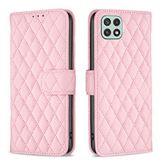 Custodia Portafoglio In Pelle Cover con Supporto B11F per Samsung Galaxy A22 5G Oro Rosa