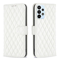 Custodia Portafoglio In Pelle Cover con Supporto B11F per Samsung Galaxy A23 5G Bianco