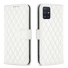 Custodia Portafoglio In Pelle Cover con Supporto B11F per Samsung Galaxy A51 4G Bianco