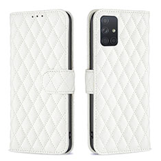 Custodia Portafoglio In Pelle Cover con Supporto B11F per Samsung Galaxy A71 5G Bianco