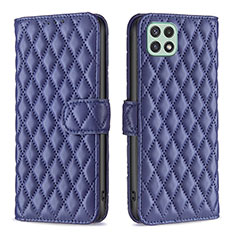 Custodia Portafoglio In Pelle Cover con Supporto B11F per Samsung Galaxy F42 5G Blu