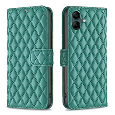 Custodia Portafoglio In Pelle Cover con Supporto B11F per Samsung Galaxy M04 Verde