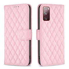 Custodia Portafoglio In Pelle Cover con Supporto B11F per Samsung Galaxy S20 FE 5G Oro Rosa