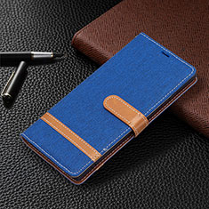 Custodia Portafoglio In Pelle Cover con Supporto B11F per Samsung Galaxy S23 Ultra 5G Blu Notte