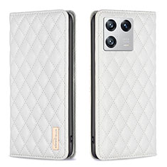 Custodia Portafoglio In Pelle Cover con Supporto B11F per Xiaomi Mi 13 5G Bianco
