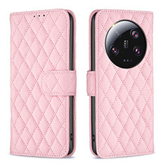 Custodia Portafoglio In Pelle Cover con Supporto B11F per Xiaomi Mi 13 Ultra 5G Oro Rosa