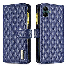 Custodia Portafoglio In Pelle Cover con Supporto B12F per Samsung Galaxy A05 Blu