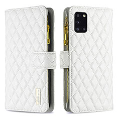 Custodia Portafoglio In Pelle Cover con Supporto B12F per Samsung Galaxy A31 Bianco