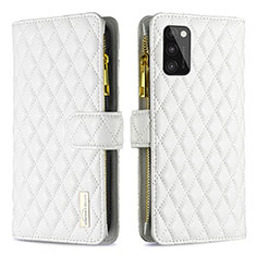 Custodia Portafoglio In Pelle Cover con Supporto B12F per Samsung Galaxy A41 Bianco