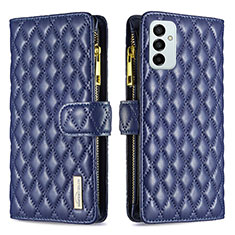 Custodia Portafoglio In Pelle Cover con Supporto B12F per Samsung Galaxy M23 5G Blu